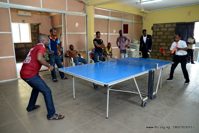 Enjoying the game of Table Tennis during the Zonal Family Weekend
